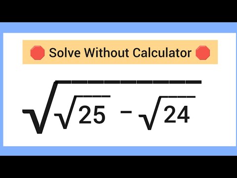 Nice Square Root Maths Problem | Maths Olympiad | Solve without calculator 🛑
