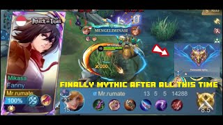 finally mythic after all this time:)  - mobile legends