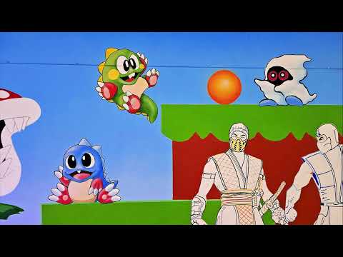 Game Mural Time Lapse Painting - Bubble Bobble