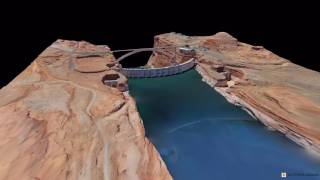 Final mesh of the Glen Canyon Dam (using Autodesk ReMake)