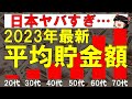【貯金】日本の平均貯金額2023年最新版!年代別平均額がヤバすぎ・・・深刻な二極化で格差拡大