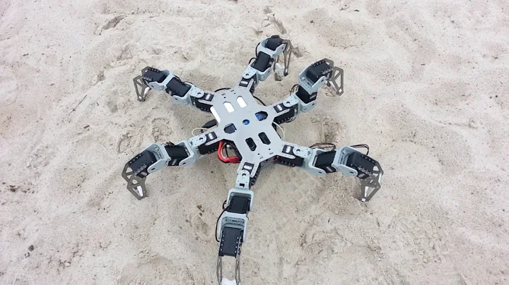 HexorV3 - test, ripple gait, sand