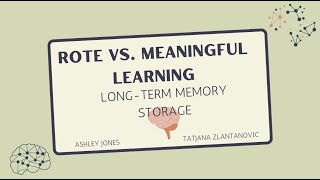 Rote vs. Meaningful Learning | Long-Term Memory Storage: Declarative Knowledge