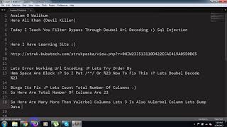 33 Filter Bypass Doubel Decoding  Sql Injection