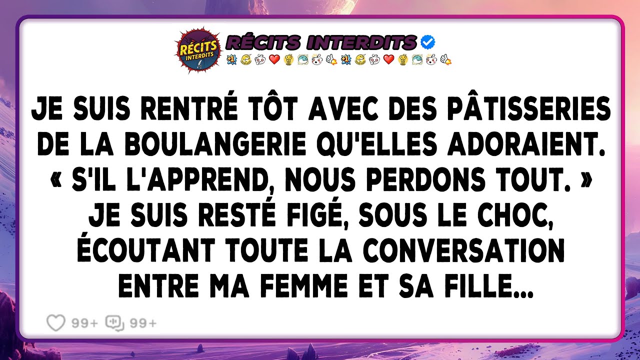 Je Suis Rentré Tôt Avec Des Pâtisseries... Et J'ai Entendu Ma Femme Dire : « Nous Perdons Tout »...