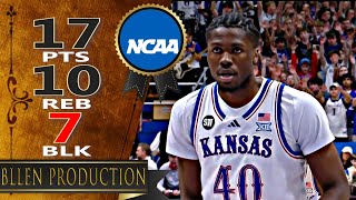 Flory Bidunga - 17 Pts, 10 Reb, 3 Ast, 7 Blk Full Highlights｜Utah Utes vs Kansas Jayhawks｜2026.02.07