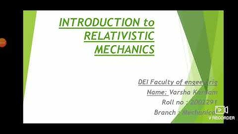 Introduction to relativistic mechanics