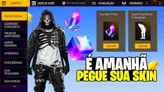 CHEGOU!! PEGUE SUA SKIN🔥 CUBO MÁGICO, OURO ROYALE E EMOTE...