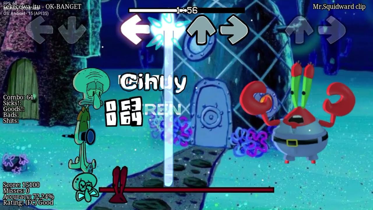 Sekecewa Itu Cover Squidward & Tuan Krab (FNF Mod) Android