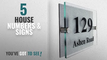 Top 10 House Numbers & Signs [2018]: Premier Quality,Glass Look Acrylic Personalised House number