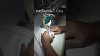 sewing the button placket #sewing #fashion #diy #shirts
