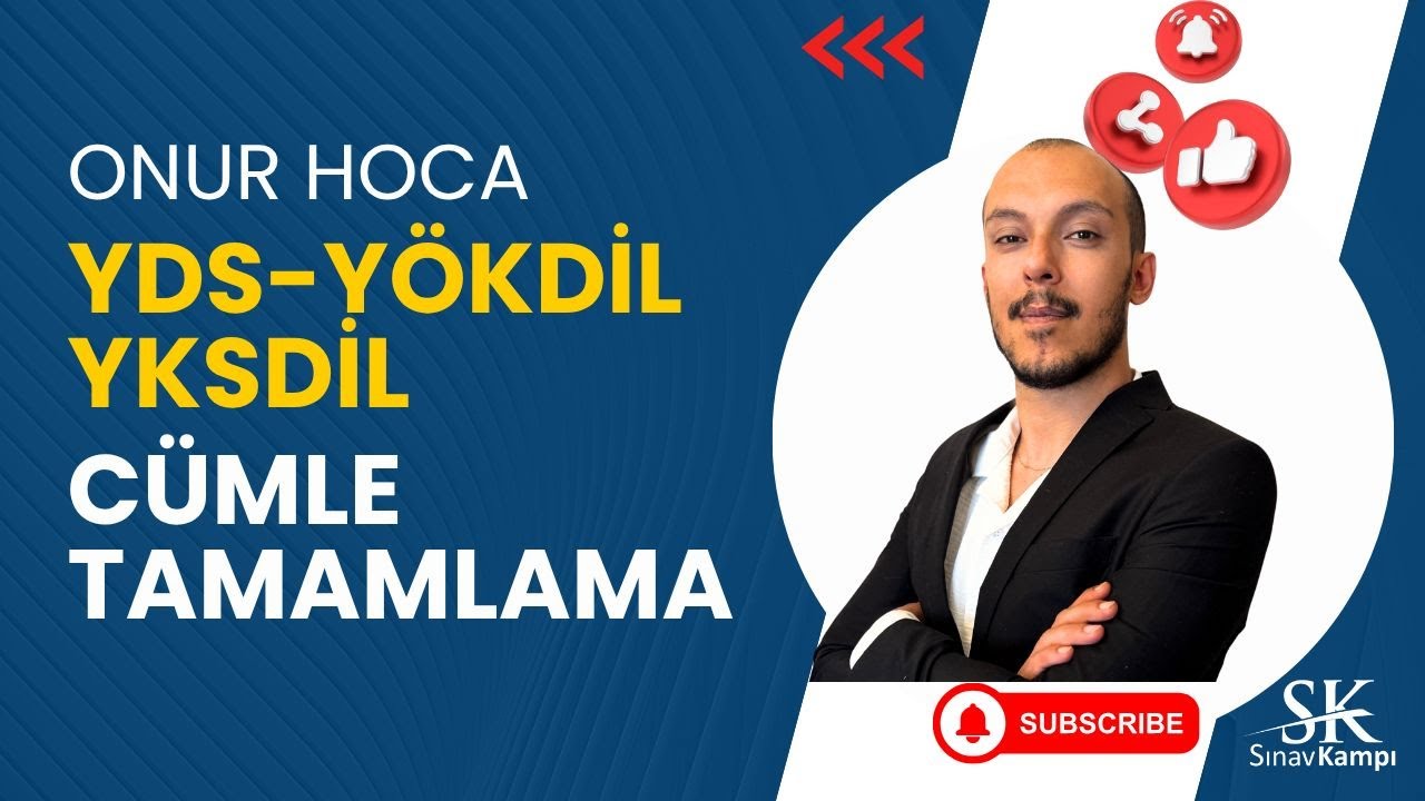 YDS CÜMLE TAMAMLAMA SORU ÇÖZÜMÜ | ONUR HOCA