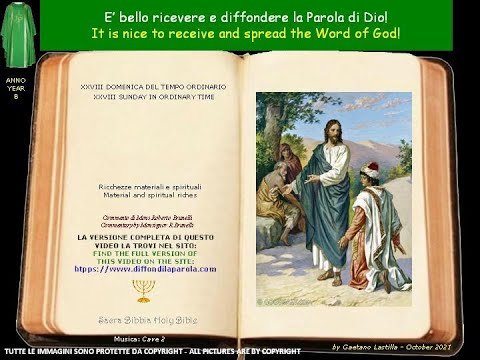 Il ricco e la vita eterna.
Vendi quello che hai...e vieni! Seguimi!
Beni materiali e beni spirituali.