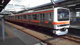 JR武蔵野線209系　東松戸駅発車（三菱製IGBT-VVVF）