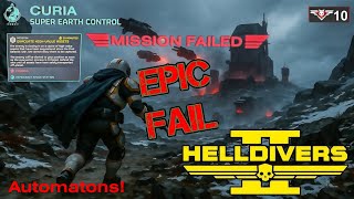 Helldivers 2 Super Helldive 10 – DEFENSE FAILED 😱 But We Still Extracted?! (Automatons Chaos)
