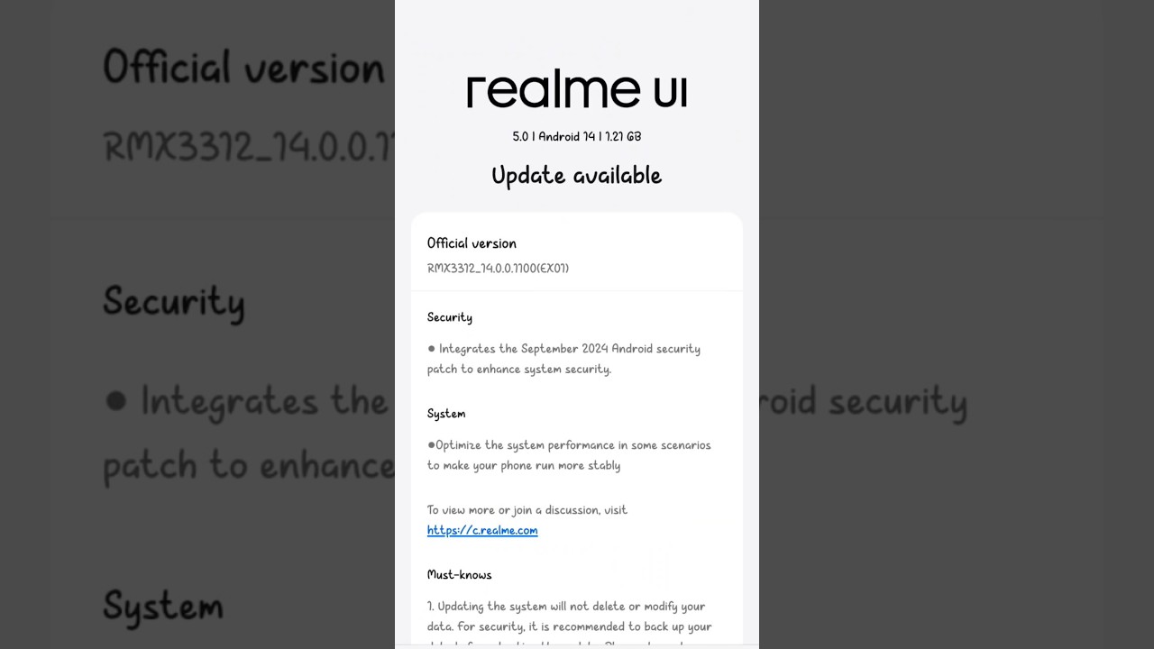 Realme gt 2 after long time update push October update Official versionRMX3312_14.0.0.1100(EX01)
