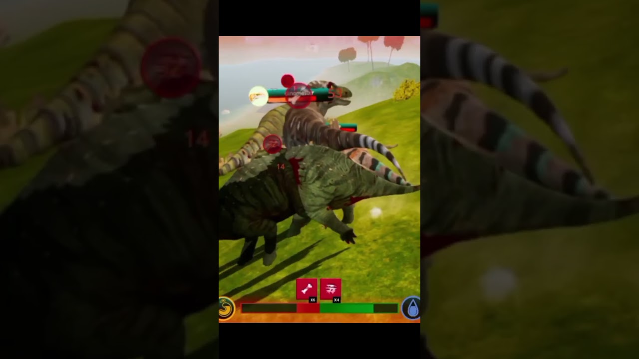 I didn't realize that 2 t-rex are behind me 