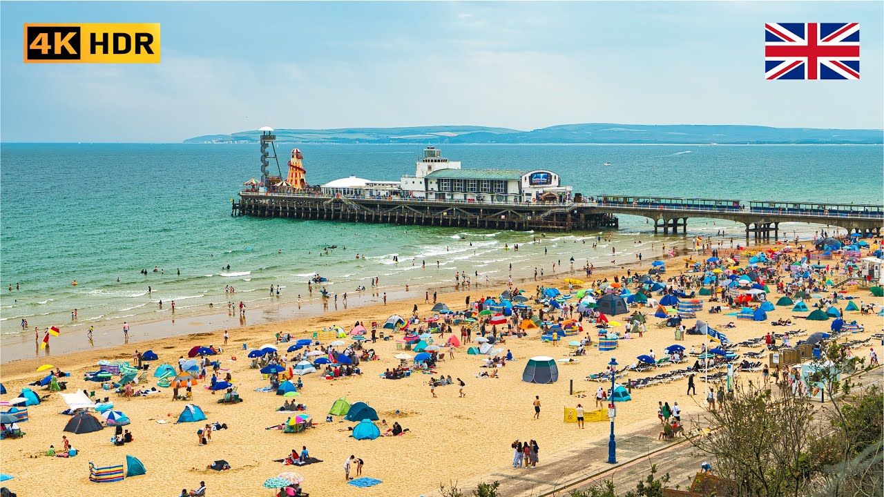 Bournemouth Summer Walk on the Hottest Day of 2025 | 4K HDR