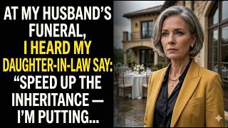 At my husband’s funeral, I heard my daughter-in-law say: “Speed up the inheritance — I’m putting...