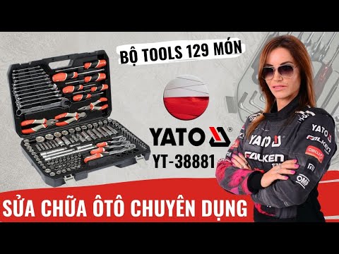 Набор инструментов 129 пр. YATO 1/2", 3/8", 1/4" ключи головки (YT-38881), видео 1