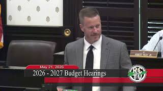 2026 - 2027 Budget Hearings - May 21, 2026