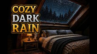 Dark Rainy Bedroom  Fall Asleep Fast  Deep Sleep Sounds