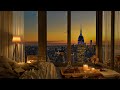 Amazing view outside my window  a luxury nyc apartment with jazz music for relax and study