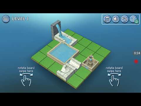 Flow water fountain 3D puzzle pool walkthrough level 1