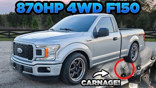 870WHP 4WD F150 “Work Truck” | WE BROKE IT! (Pushing Stock Parts to the Limit?!)