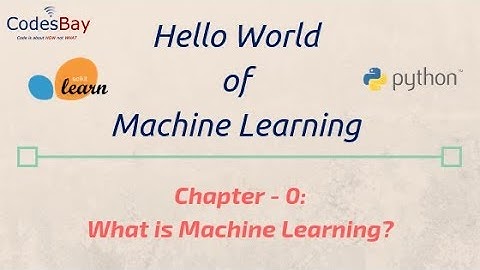 Hello World Of Machine Learning With Scikit Learn : Chapter - 0 What is Machine Learning