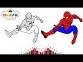 سبايدر مان الرجل العنكبوت بالالوان الرائعة | تعلم الالوان بالتلوين | Coloring Spider Man