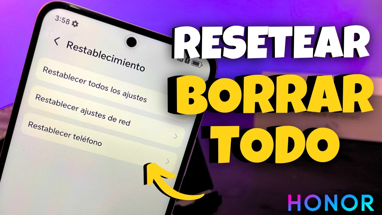 🧩 HONOR 400 Smart — Cómo RESTABLECER, BORRAR TODO o HACER RESET de FÁBRICA 🔥 Guía completa