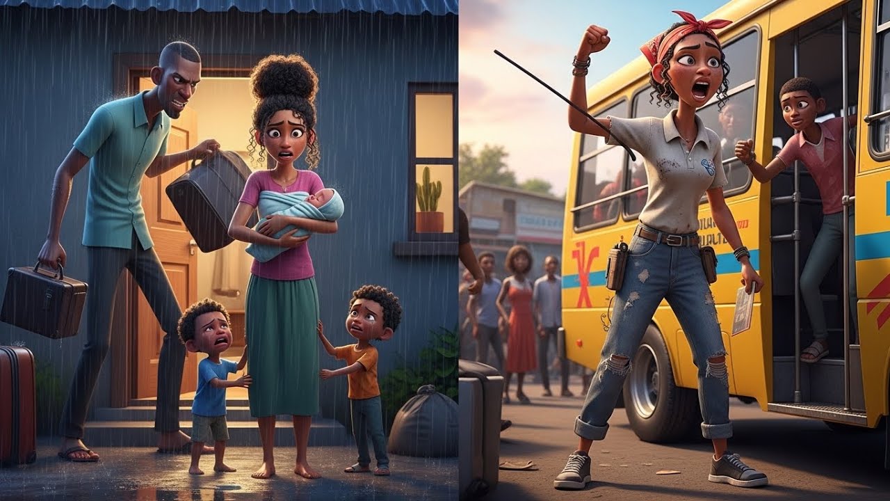 Thrown Out With Her Kids… She Became a Bus Conductor #storytime #africanstories 