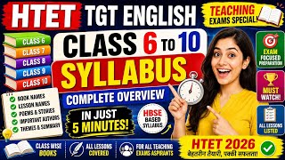 HTET TGT English Preparation 2026 | Know Every Lesson Before Exam 6- 10 🏆 #viral #english #htet