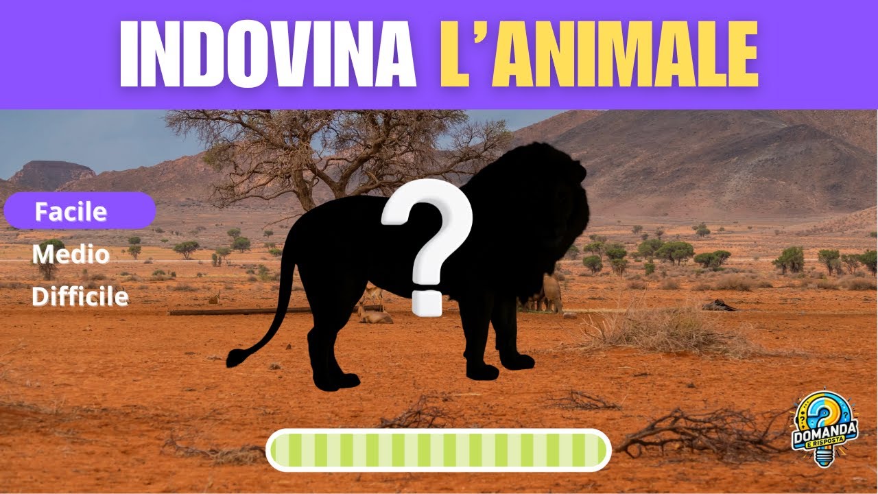 QUIZ ANIMALI: Indovina 50 animali dalla sagoma! 🐘🦅🐅