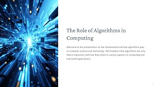 Introduction to Algorithms 1 The Role of Algorithms in Computing