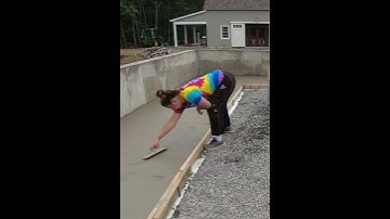 Finishing Concrete For Beginners! #Shorts