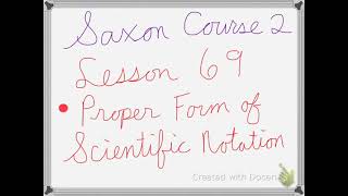 Saxon Course 2 Lesson 69