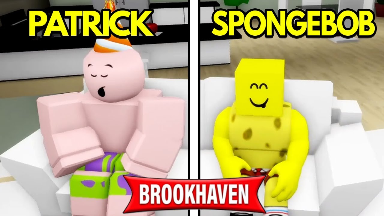 Spongebob And Patrick Roleplay In Roblox Brookhaven Rp Nghenhachay Net - roblox hacker patrick