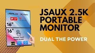 JSAUX FlipGo Touchscreen 16 2.5K Dual Portable Monitor