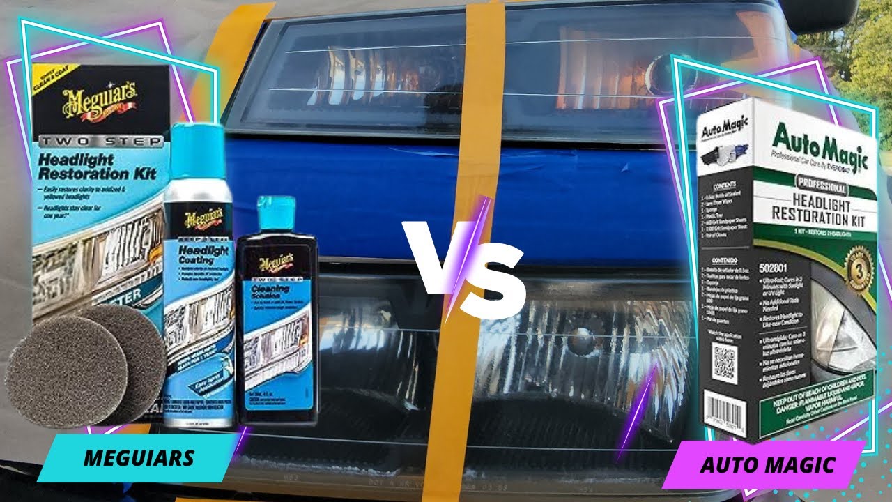 How to Restore Headlights Permanetly Using MEGUIAR'S V.S AUTO MAGIC ...