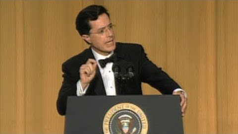 Watch Stephen Colbert at the 2006 White House Corresponde...