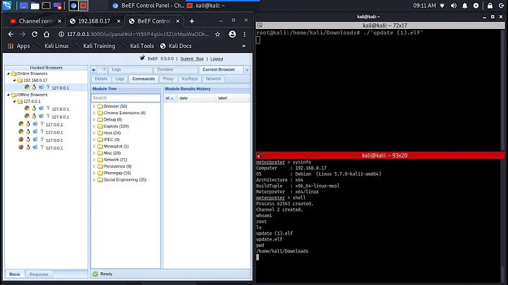 How to use Beef to get a reverse shell Social Engineering