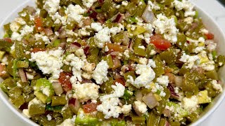 Ensalada de nopal con aguacate y queso 😋 / Cocinando A la Periqué