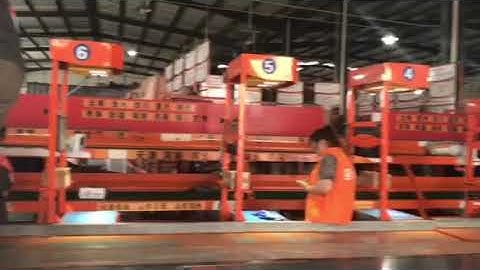 In STO express warehouse static DWS ,parcel sorting system