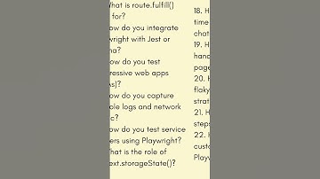 Playwright with JavaScript  |Advanced Interview Questions | JS Testing Academy