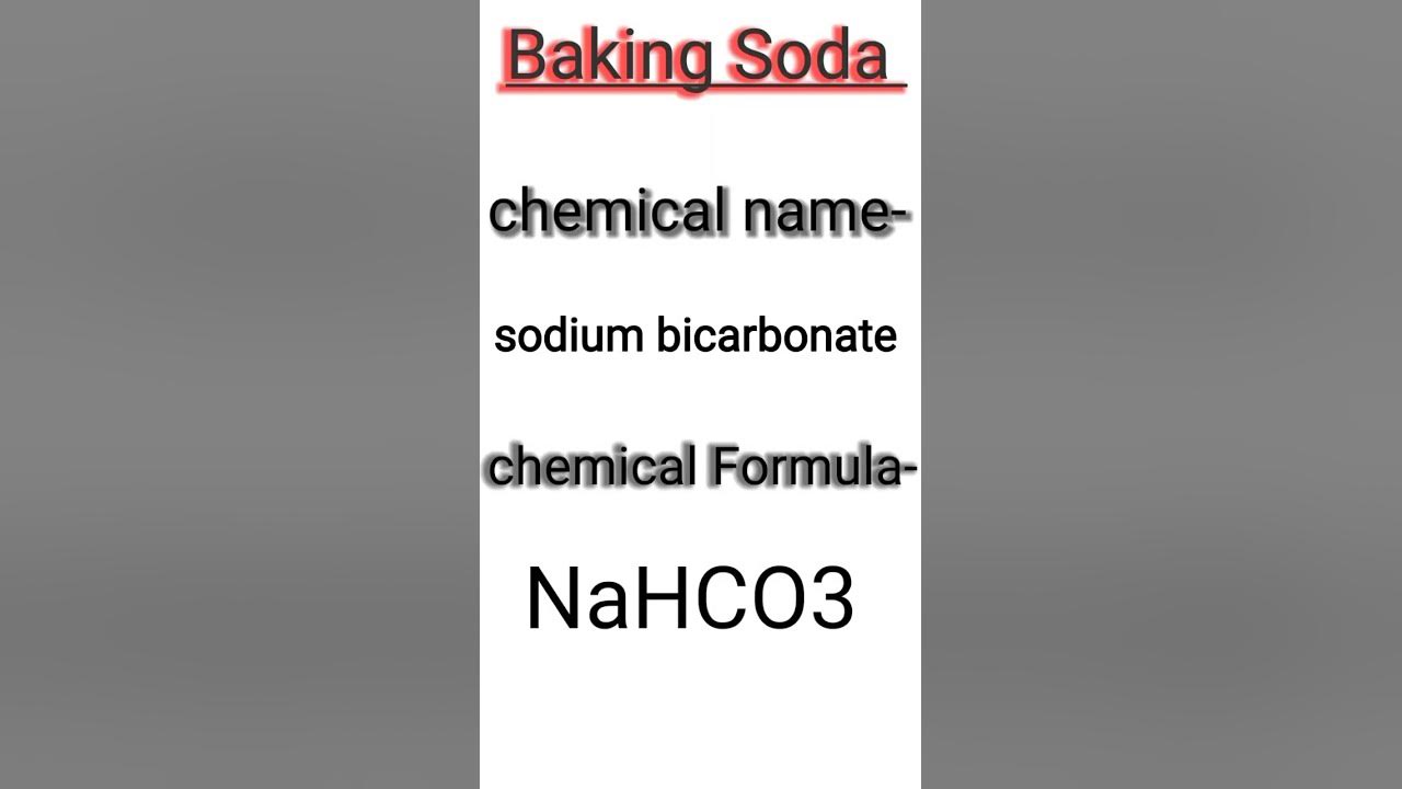 Baking Sodachemical formula & name YouTube
