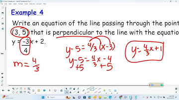 Geo 3.5 Day 3:  Writing Equations of Lines-Parallel & Perpendicular