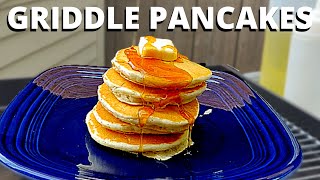 HOW TO COOK PANCAKES ON A FLAT TOP GRILL {Camp Chef griddle recipe for easy pancakes}