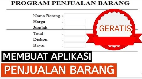 Membuat Aplikasi Penjualan Barang Dengan HTML & JAVASCRIPT